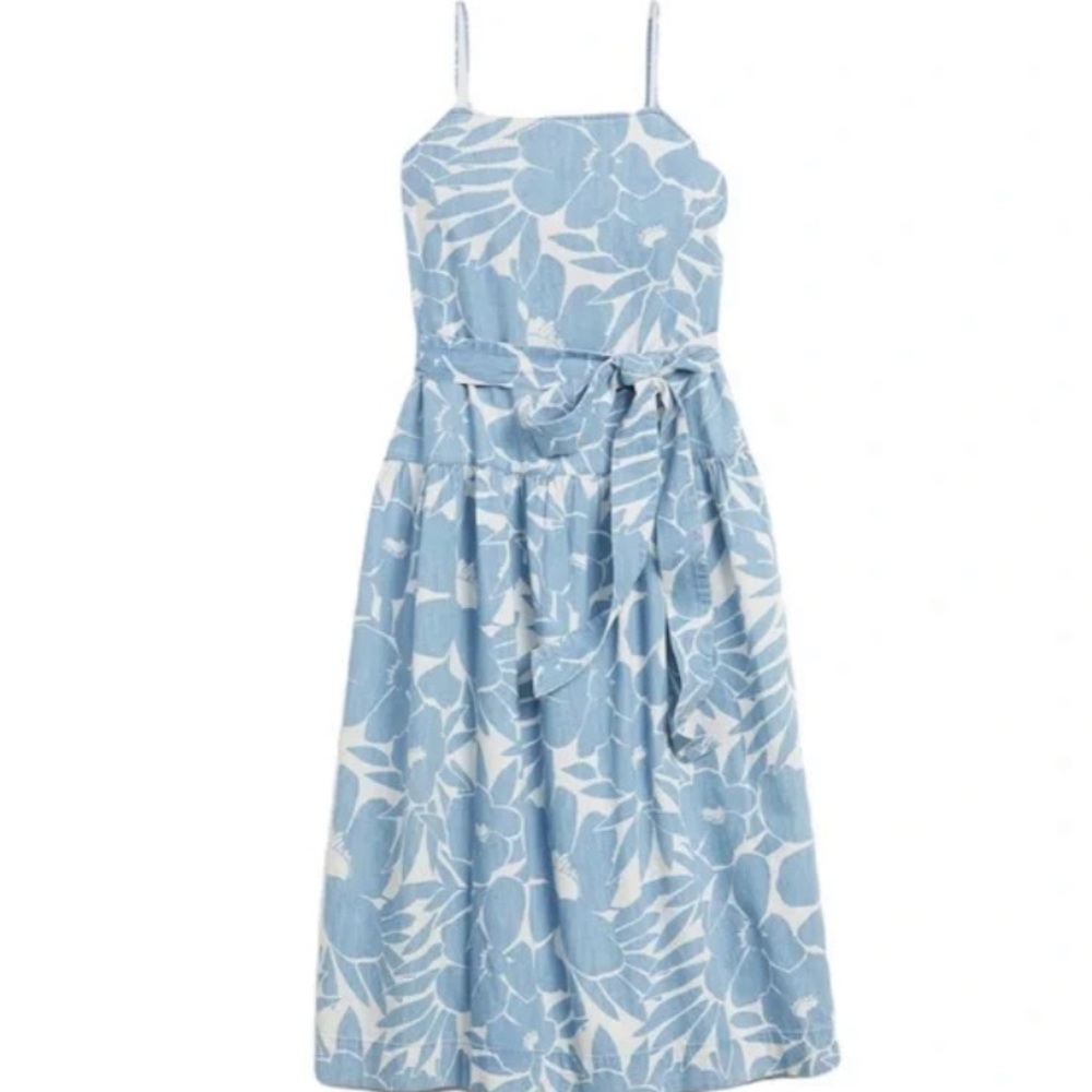 NWT GAP apron neck maxi jean sundress XL